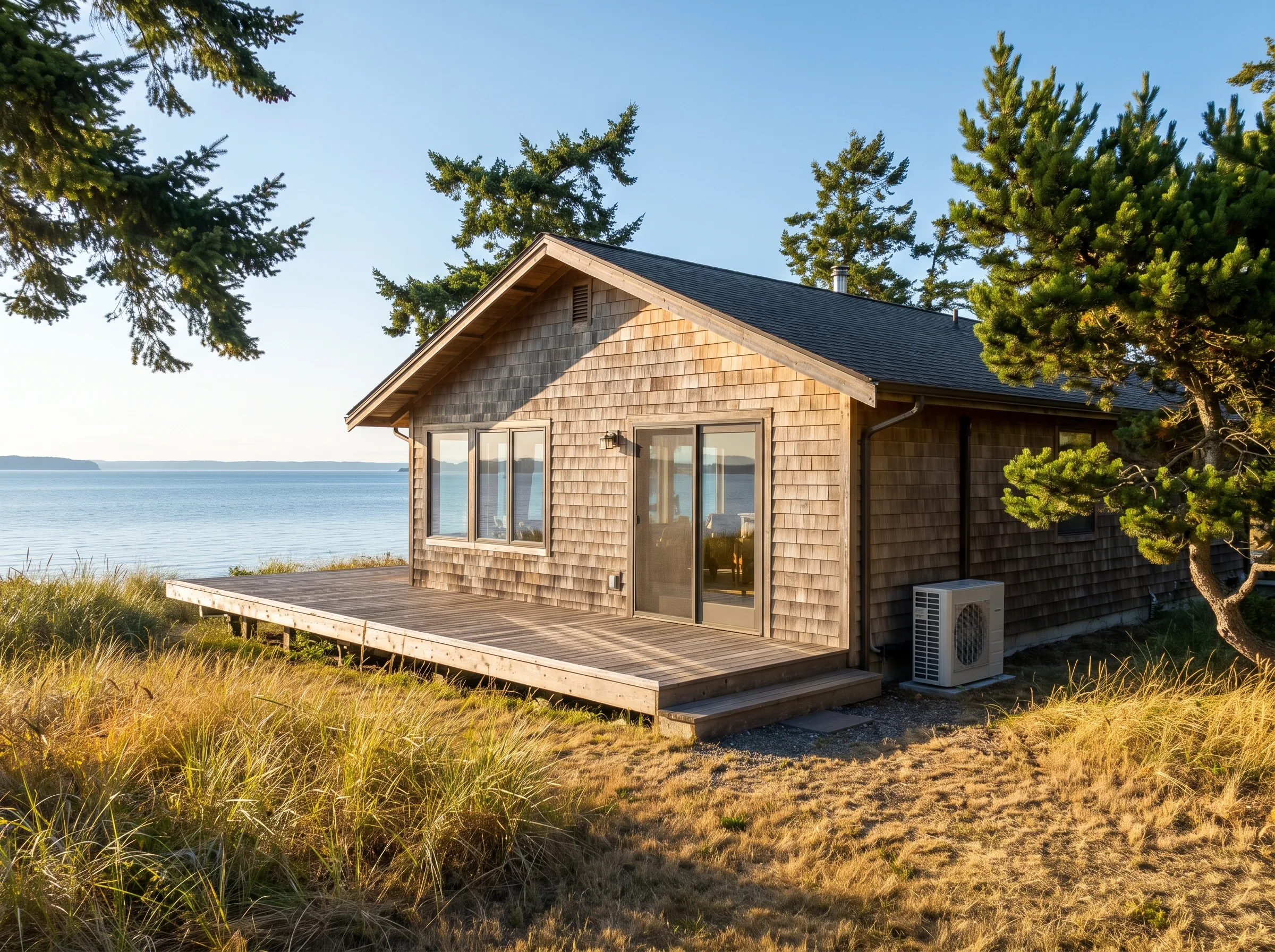 Homes along the shoreline at Birch Bay, Washington
